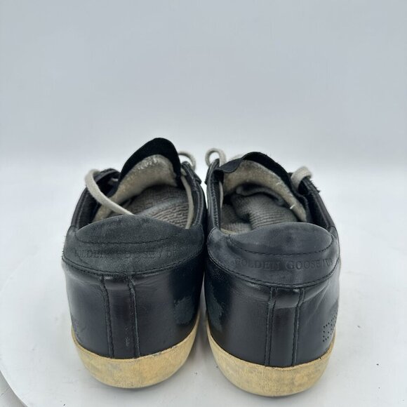 Golden Goose Super Star Women Size EU 38 US 8 Black Leather White Sole Shoes - Picture 7 of 11